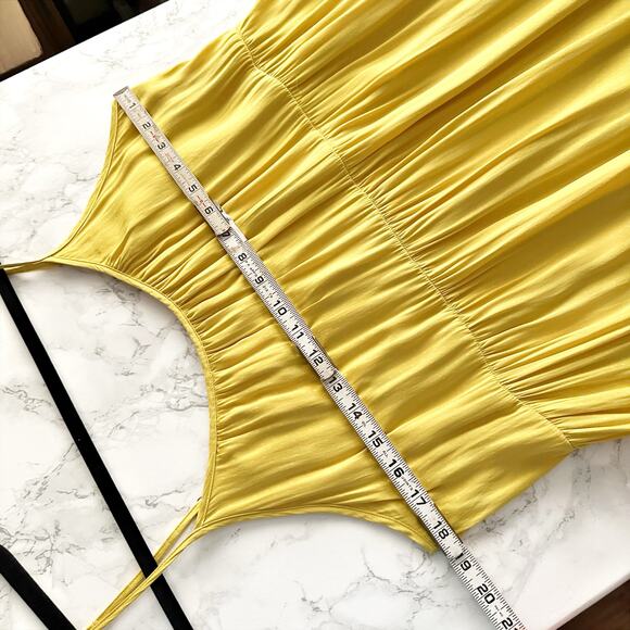 Saltwater Luxe Celine Dotted Citrus Midi Tank Dress Women's Size Medium - Picture 12 of 14